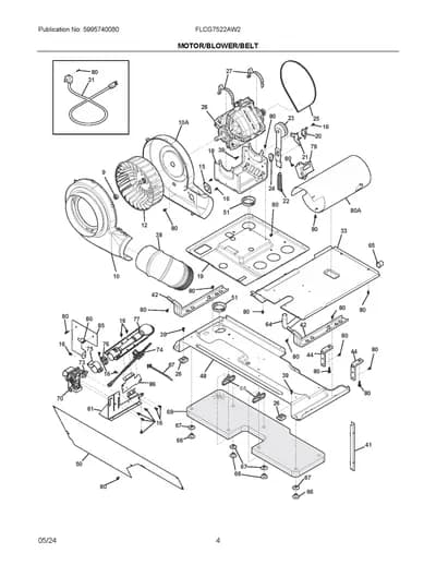 MOTOR/BLOWER/BELT