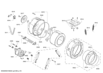 Screws, shockabsorbers (0302-0330)