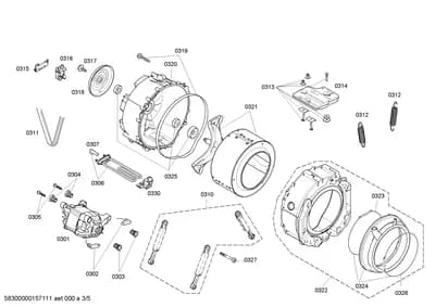 Screws, shockabsorbers (0302-0330)