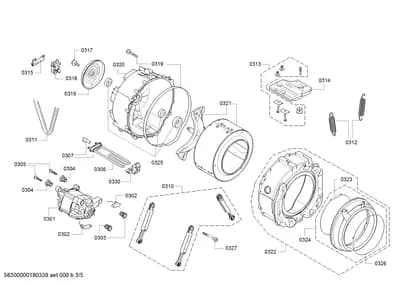 Screws, shockabsorbers (0302-0330)