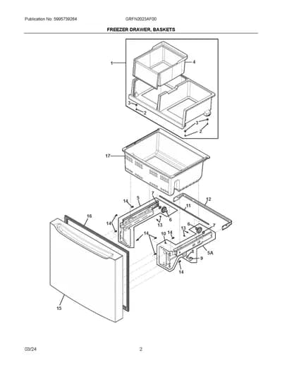 FREEZER DRAWER, BASKETS