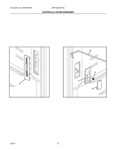 CONTROLS & WATER DISPENSER