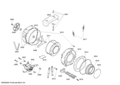 Screws, gaskets (0303-0328)