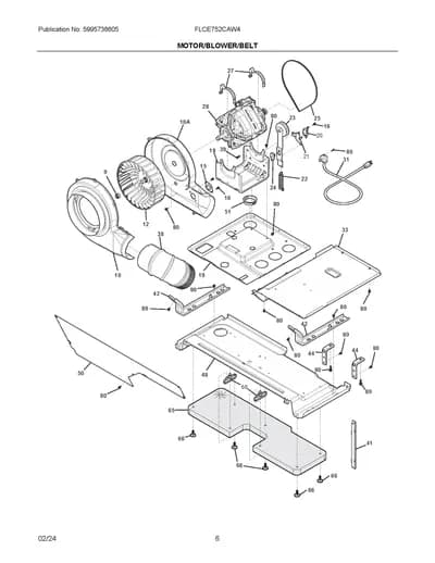 MOTOR/BLOWER/BELT