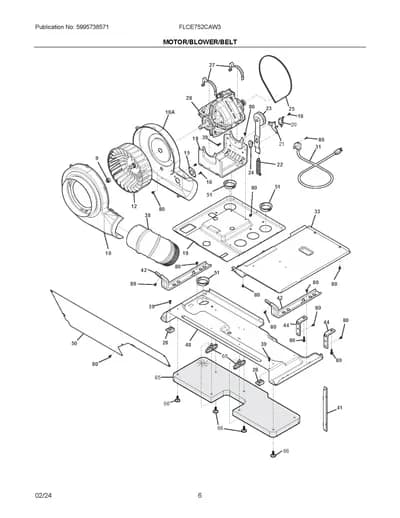 MOTOR/BLOWER/BELT