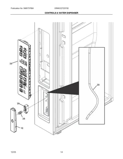 CONTROLS & WATER DISPENSER