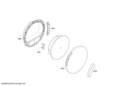 Door & Housing, Hinges (0301-0307)