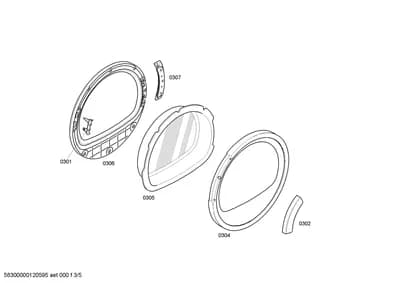 Door & Housing, Hinges (0301-0307)