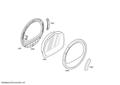 Door & Housing, Hinges (0301-0307)
