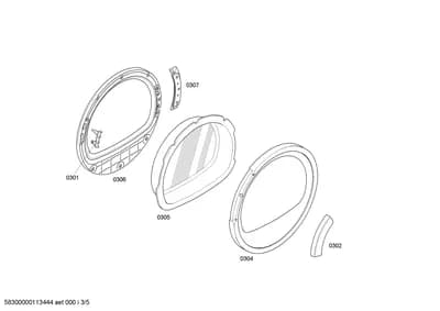 Door & Housing, Hinges (0301-0307)