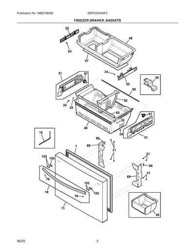 FREEZER DRAWER, BASKETS