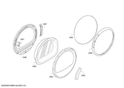 Door & Housing, Hinges (0301-0307)