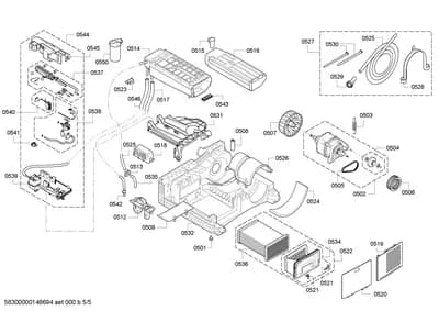 Door & Housing, heatingparts (0501-0536)