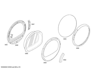 Door & Housing, Hinges (0301-0307)