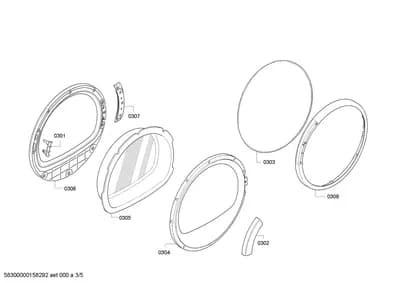 Door & Housing, Hinges (0301-0307)