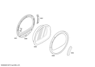 Door & Housing, Hinges (0301-0307)