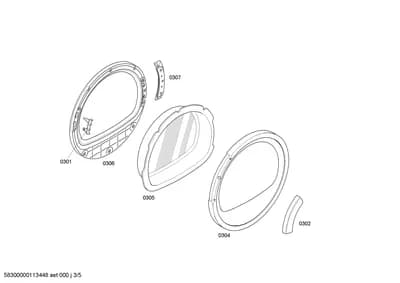 Door & Housing, Hinges (0301-0307)