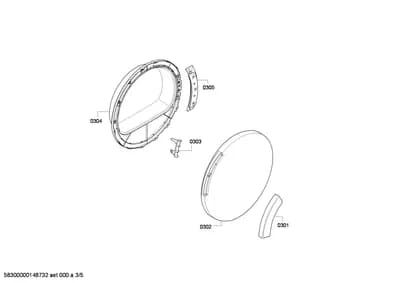 Door & Housing, Hinges (0302-0305)