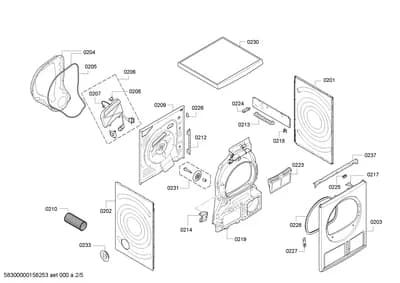 Door & Housing, thermostats (0201-0237)