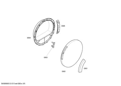 Door & Housing, Hinges (0302-0305)