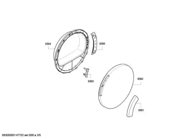 Door & Housing, Hinges (0302-0305)
