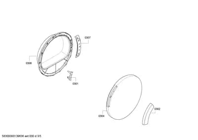 Door & Housing, Hinges (0301-0307)