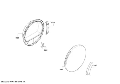 Door & Housing, Hinges (0301-0307)