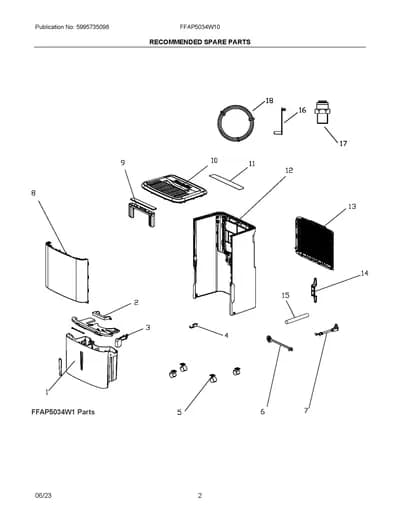 RECOMMENDED SPARE PARTS