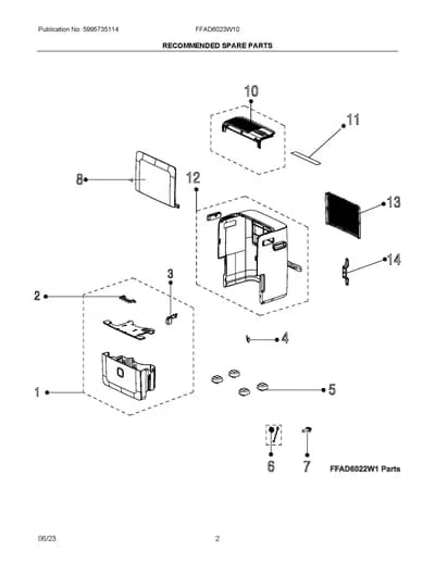 RECOMMENDED SPARE PARTS