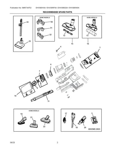 RECOMMENDED SPARE PARTS