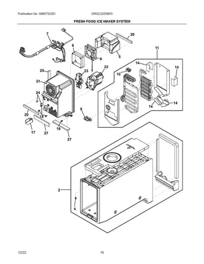 FRESH FOOD ICE MAKER SYSTEM
