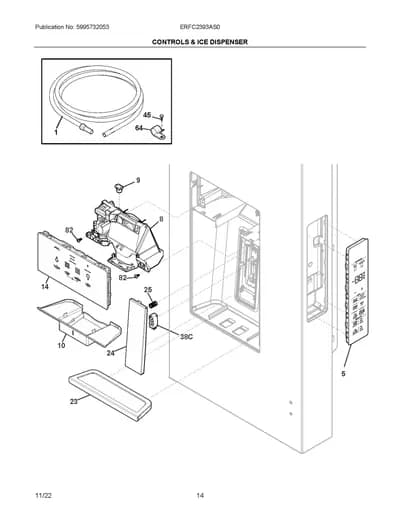 CONTROLS & ICE DISPENSER