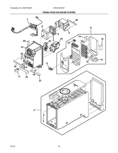 FRESH FOOD ICE MAKER SYSTEM