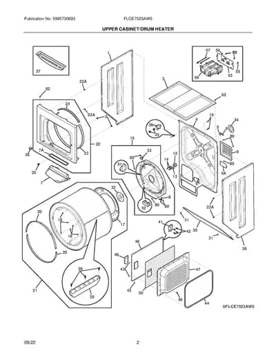 UPPER CABINET/DRUM HEATER