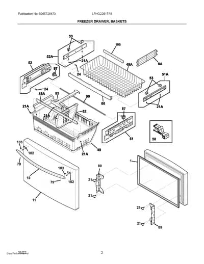 FREEZER DRAWER, BASKETS