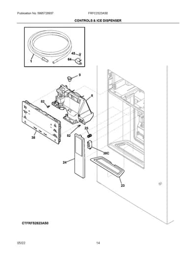 CONTROLS & ICE DISPENSER