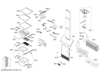 Door & Housing, Rails (0502-0581)