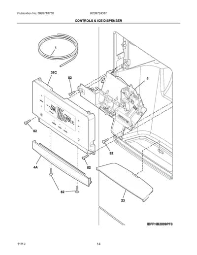 CONTROLS & ICE DISPENSER