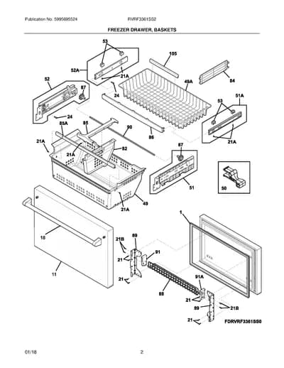 FREEZER DRAWER, BASKETS