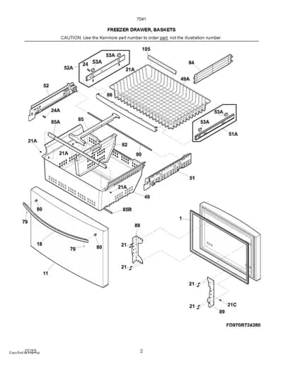 FREEZER DRAWER, BASKETS