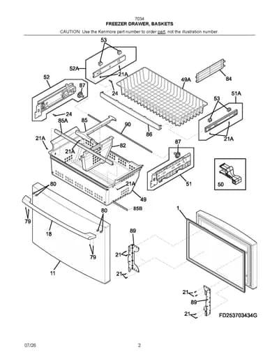 FREEZER DRAWER, BASKETS