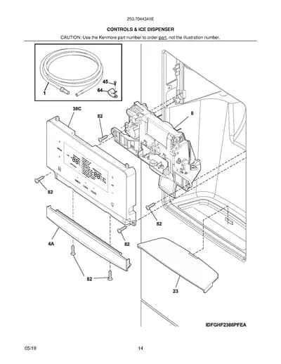 CONTROLS & ICE DISPENSER