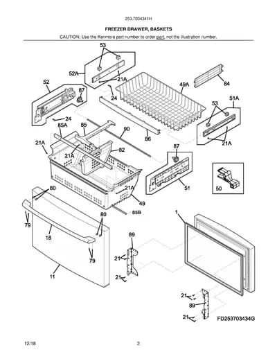 FREEZER DRAWER, BASKETS