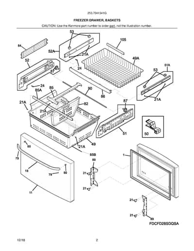 FREEZER DRAWER, BASKETS