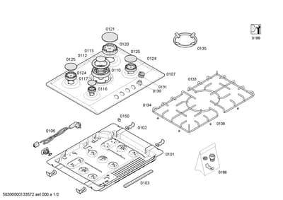 burnercaps rings, othergasparts (0102-0199)