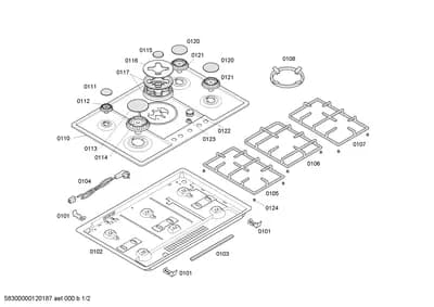 burnercaps rings, othergasparts (0101-0197)