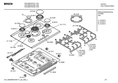 burnercaps rings, Seals & Gaskets (0001-0197)