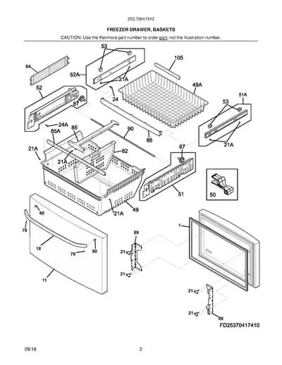 FREEZER DRAWER, BASKETS