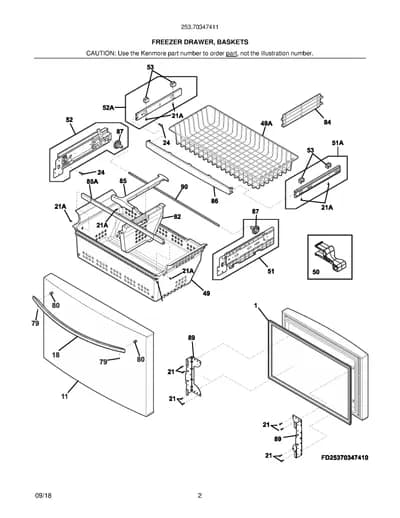 FREEZER DRAWER, BASKETS
