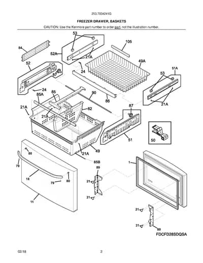 FREEZER DRAWER, BASKETS